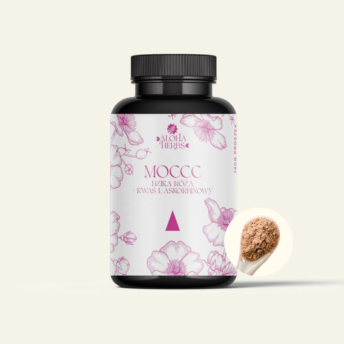 MOCCC — witamina C z dzikiej róży, Proszek 140g
